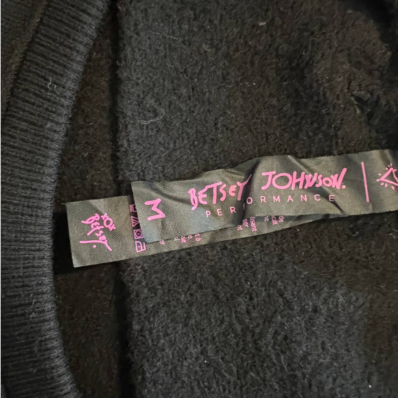 Betsey Johnson Performance Sweatshirt with Laced Shoulder Detail Size Medium - Picture 4 of 5